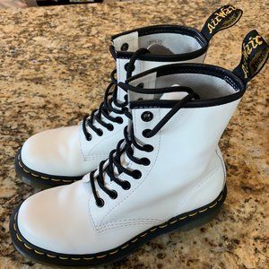 White Dr. Marten 1460 Boots - Size 6